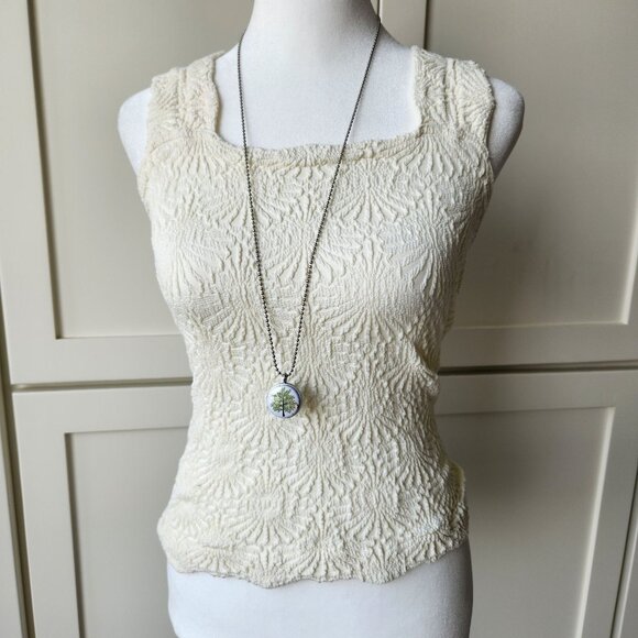 Recycled Magnetic Tree Pendant Locket Necklace Set Handmade Eco Friendly Nature - Picture 2 of 10